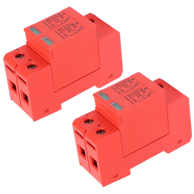 2Pcs Surge Protective Devices DC Photovoltaic Arrester 2P 40KA with