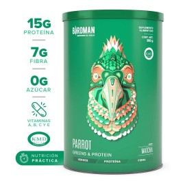 Súper-alimento Verde Parrot Greens & Protein 900g By Birdman