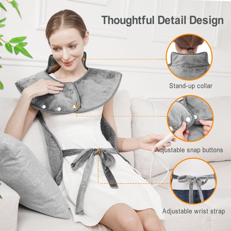 Fast Heating Electric Heating Pad for Neck and Shoulder and