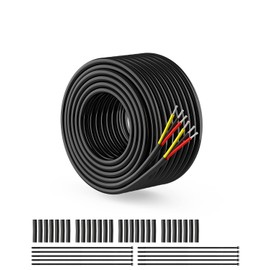 22 Gauge Wire 3 Conductor Electrical Wire, 20 AWG Wire Stranded PVC Cord, 12V Low Voltage/Tinned Copper/Flexible/22/3 Wire for Automotive Wire LED Strips Lamp Lighting Marine (50FT-15.24M)