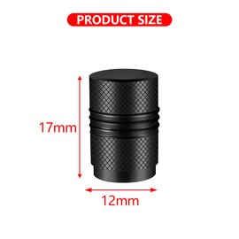 JNNJ Pack of 8 Car Valve Caps Cover, Car Valve Aluminium Caps, Valve Caps Corrosion Resistant, Tyre Valve Dust Caps, Universal Replacement (Black)