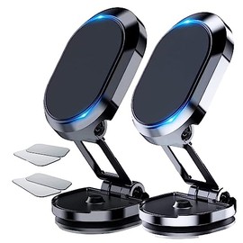 Soporte magnético para teléfono de coche, paquete de 2 soportes magnéticos para teléfono de coche para coche de 360, soporte magnético de rotación... 