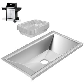 DcYourHome 99251 Grease Tray with Drip Pan Liner for Old Weber Spirit 200 Series Spirit E/S-200 Spirit E/S-210 with Side Control Panel, Spirit 500 Grease Tray for Weber Genesis Silver A Grill Parts