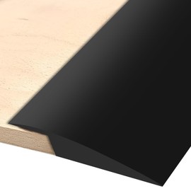 Carpet Floor Transition Strip, Self-Adhesive Multi-Surface Trim for Carpet to Tile/Hardwood/Laminate/Vinyl, Door Threshold Gap Cover for Uneven Floors Up to 5mm – Black (20Ft)