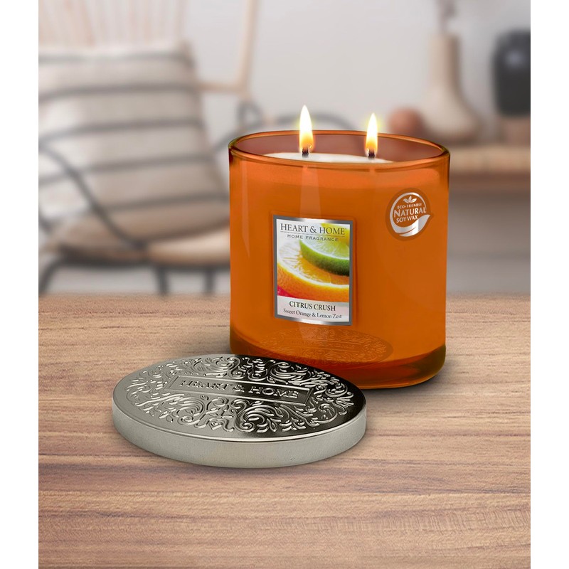 Heart & Home Ellipse Twin Wick - Citrus Crush