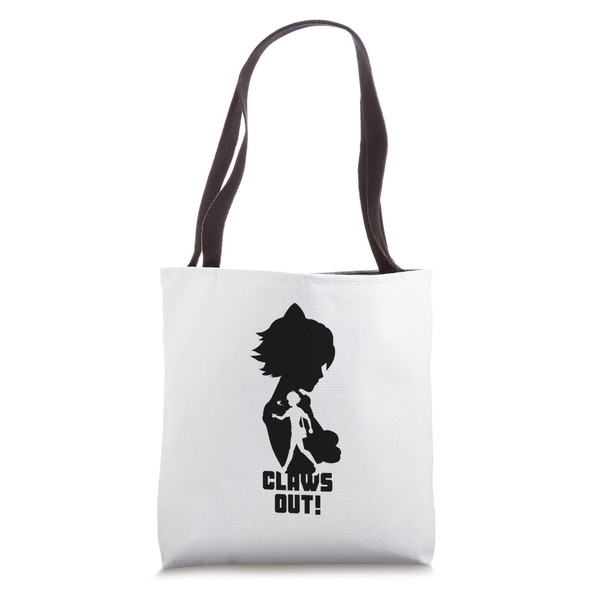 Miraculous Ladybug Silhouette Cat Noir Claws out Tote Bag