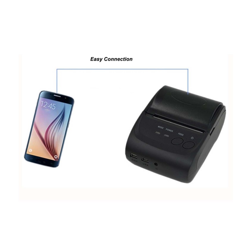 58mm Thermal Printer BT4.0 90mm/s 100km TPH 203DPI USB Interface