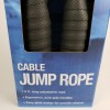 SPRI Adjustable 9 ft Covered Steel Cable Jump Rope, Black,