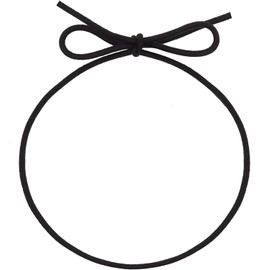 Mandala Crafts 6 Inches Pre-Tied Stretch Loops with Pre Tied Bows from Elastic Ribbon - 100 Black Elastic Bows Boxes Bows Tags Gift Elastic Wrapping Cord String