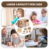 Capybara Pencil Case Set,Large Capacity Capybara Pen Case,with Stickers,Brooches,Keychains,Notes,Plush Pendants