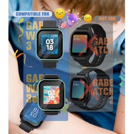 Seltureone 3 Pack for GABB Watch 3/3e Screen Protector Case, Hard PC Protective Case Built-in Tempered Glass, for Gabb Kids Watch 3 Accessories Only (Pink+Green+Purple)