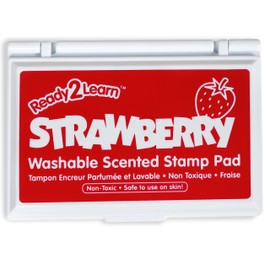 READY 2 LEARN Scented Stamp Pad | Strawberry | Red | Non-Toxic | Fade Resistant | Fun Art Supplies for Kids