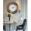 Artloge Crushed Diamond Wall Clock: 24 inch Round Decorative Mirrored