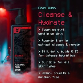 The Beard Struggle Eddie Hall Beast Line Body Wash – Ragnarok Rising Cologne-Grade Scent – Deep Cleanse Without Dryness – Paraben-Free, Vegan-Friendly, 8 fl oz