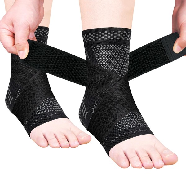 JIUFENTIAN Ankle Brace for Women an Men Adjustable Compression Sleeve