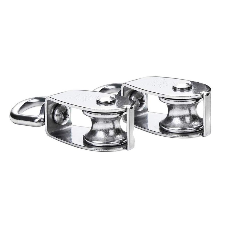 2 Pack M25 Single Pulley Block, 304 Stainless Steel Pulley