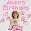 Axolotl Birthday Party Decorations Banner - 12 Pcs Pink Decoration