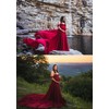 ZIUMUDY Maternity Maxi Chiffon Gown for Photoshoot Photography Off Shoulder