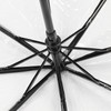 Clear Automatic Foldable Umbrella 8 Ribs 3 Folding Black Edging