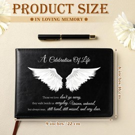 Yingzhao Memorial Funeral Guest Book with Pen 144 Pages Cardinal Funeral Guest Book for Memorial Service Celebration of Life Party Supplies in Loving Memory Guest Sign in Book(Classic Style)
