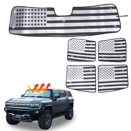 for 2022-2026 Hummer EV Accessories 4 Pieces Sunroof Sunshade,1 Pieces Car Sun Shade for Windshield, Windshield Glass Visor Sun Blocking Foldable Aluminum Heat Insulation Blocking Privacy Protection