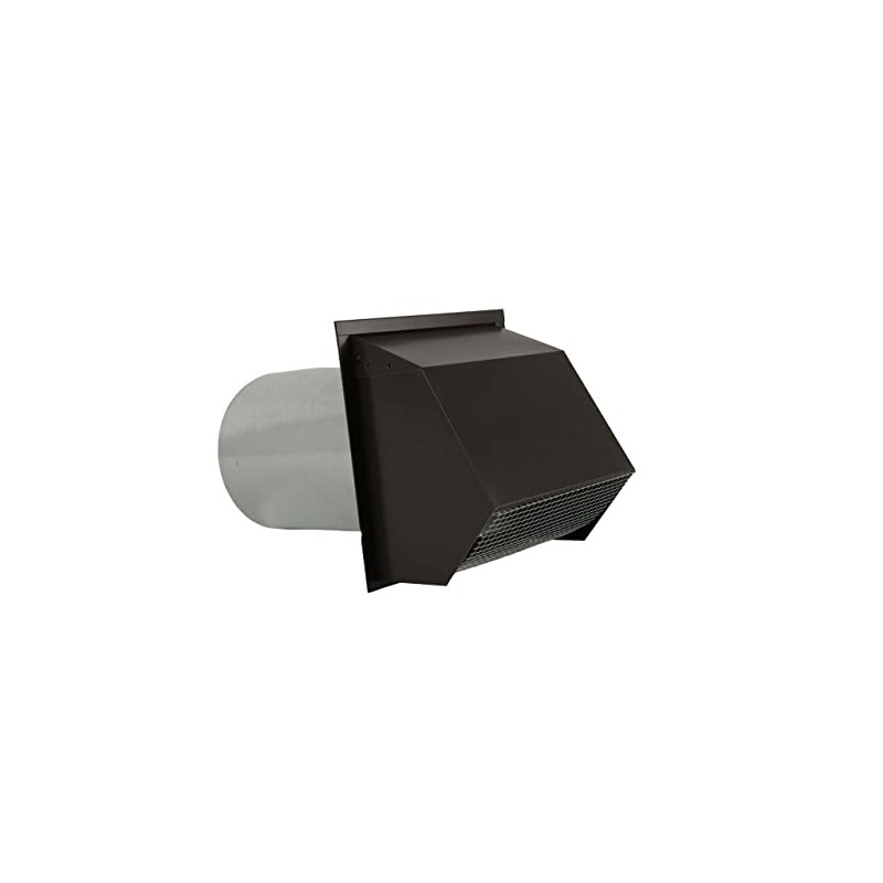 RDP Hooded Wall Vent with Screen and Damper (4 Inch,