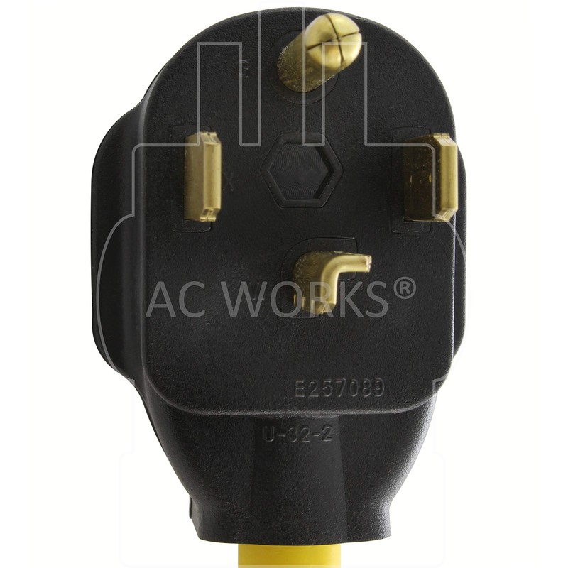 AC WORKS Generator to 30Amp RV Adapter (14-30 30A 4-Prong