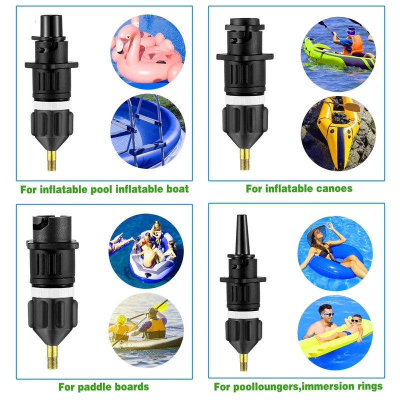 CDDCWZ SUP Surf Paddle Ventiladapter Luftpumpenkonverter Mit 4 Stück Ventiladapter
