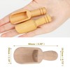 BQLZR 88x30mm Natural Wood Small Bath Salt Scoop Unfinished Unpainted