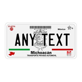 PROJECKT placas de Michoacan personalizada