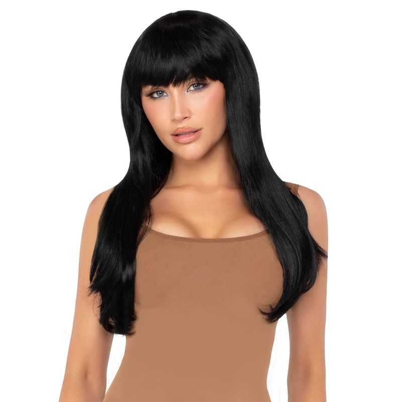 Leg Avenue Bangin' Long Straight Wig, Black