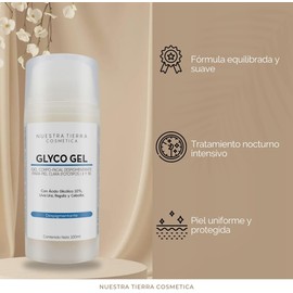 Gel Despigmentante de Ácido Glicólico para Piel Clara. Orgánico. -100ml-