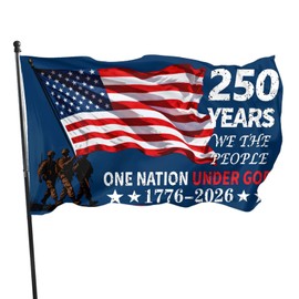 250 Years USA Flag – 3x5 FT 250th Anniversary Usa Flags Patriotic 4th of July We The People 1776-2026 Commemorative Banner 250 Years We The People One Nation Under God