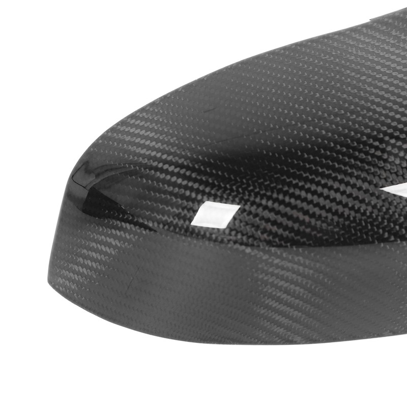 1 Pair Carbon Fiber Ox Horn Rearview Side Glass Mirror