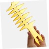 WOONEKY 1Pc Retro Styling Comb for Men Golden Multi Function