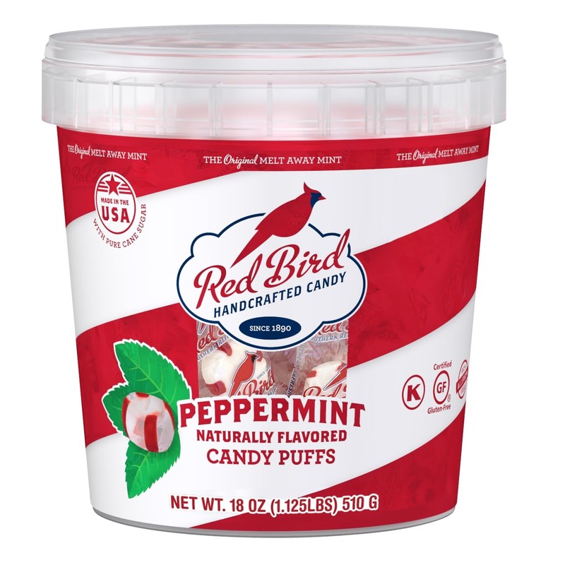 Red Bird Soft Peppermint Candy, Soft Mints Individually Wrapped, 18