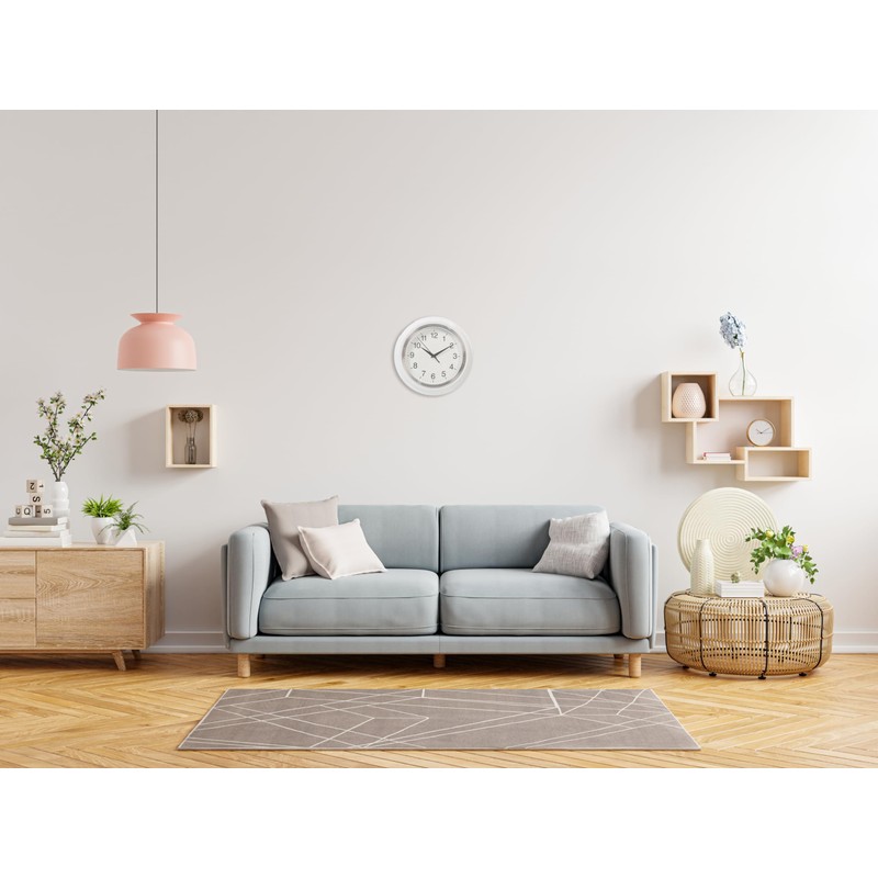 Kiera Grace Aster Wall Clock, 10", White