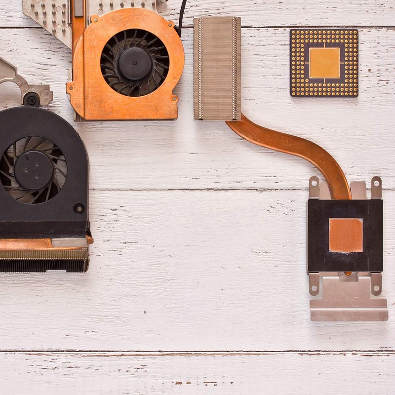 sourcing map Flat IC Chipset Thermal Copper Heatsink for CPU