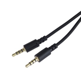 PremiumCord 3.5mm 4 Pin Audio Voice Audio Jack Cable - Allows Microphone Aux Headset Audio Connection Cable M/M Length 1m