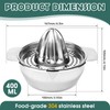 QGGTQG Lemon Squeezer Citrus Juicer Stainless Steel with Container 300