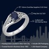 Gem Stone King 1.02 Cttw Anillo de Plata de Ley