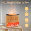 Fireplace Flame Diffuser & Himalayan Salt Lamp, 8 Colors Aromatherapy