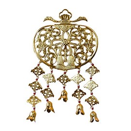 ● Gold 華鬘 (Product Shade on Included) Backing Pear Brass Gold Plated 2.0 Dimension (J058)