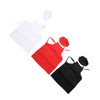 3 Set Kids Apron and Chef Hat Red Black White