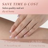 evpct Press on Nails Short Square for Women, Light Purple
