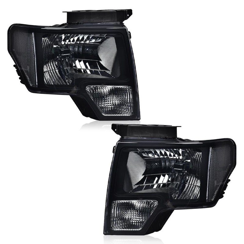 DOTCOM Headlights Assembly, Compatible with 2009-2014 Ford F150 09-14 Headlamp,