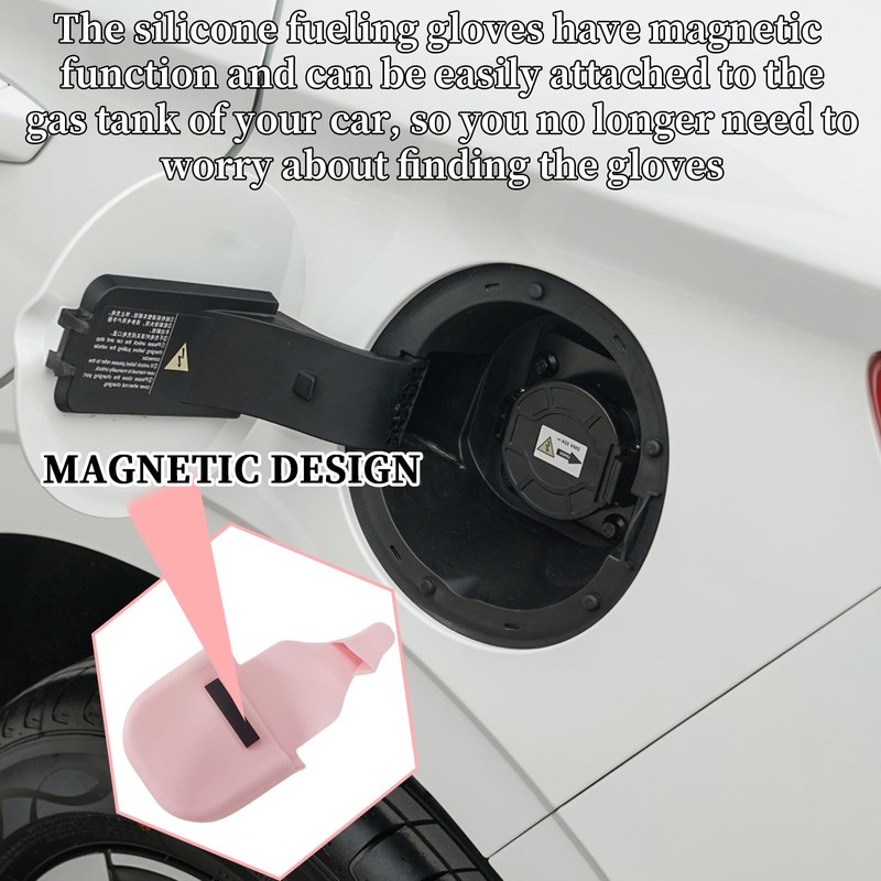 PKRFCJ Reusable Gas Pump Glove, Silicone Gas Gloves for Gasoline