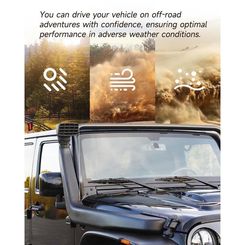 FINDAUTO car snorkel kit fit for 1999-2004 for Jeep for