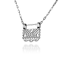 JARDÍN DE MATATENA joyería | Dije PAPEL PICADO MAMÁ | elaborado en fina plata mexicana LEY .925 | incluye cadena de obsequio en plata LEY .925 | hecho a mano