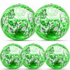 5 Pack Inflatable Glitter Beach Balls St Patricks Party Decoration 24 Inch 16 Inch Pool Toys Balls Glitters Inflatable Clear Beach Ball Swimming Pool Water Beach Toys Outdoor St Patricks Party Favors